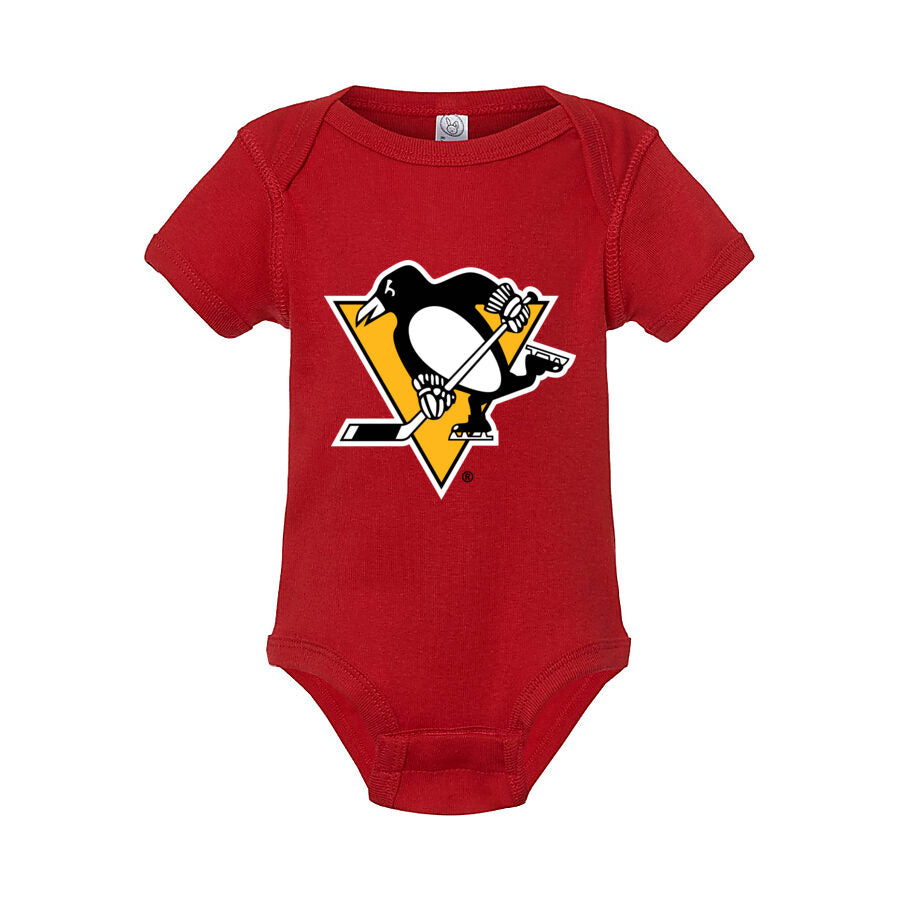 Pittsburgh Penguins Baby Romper Onesie - Red