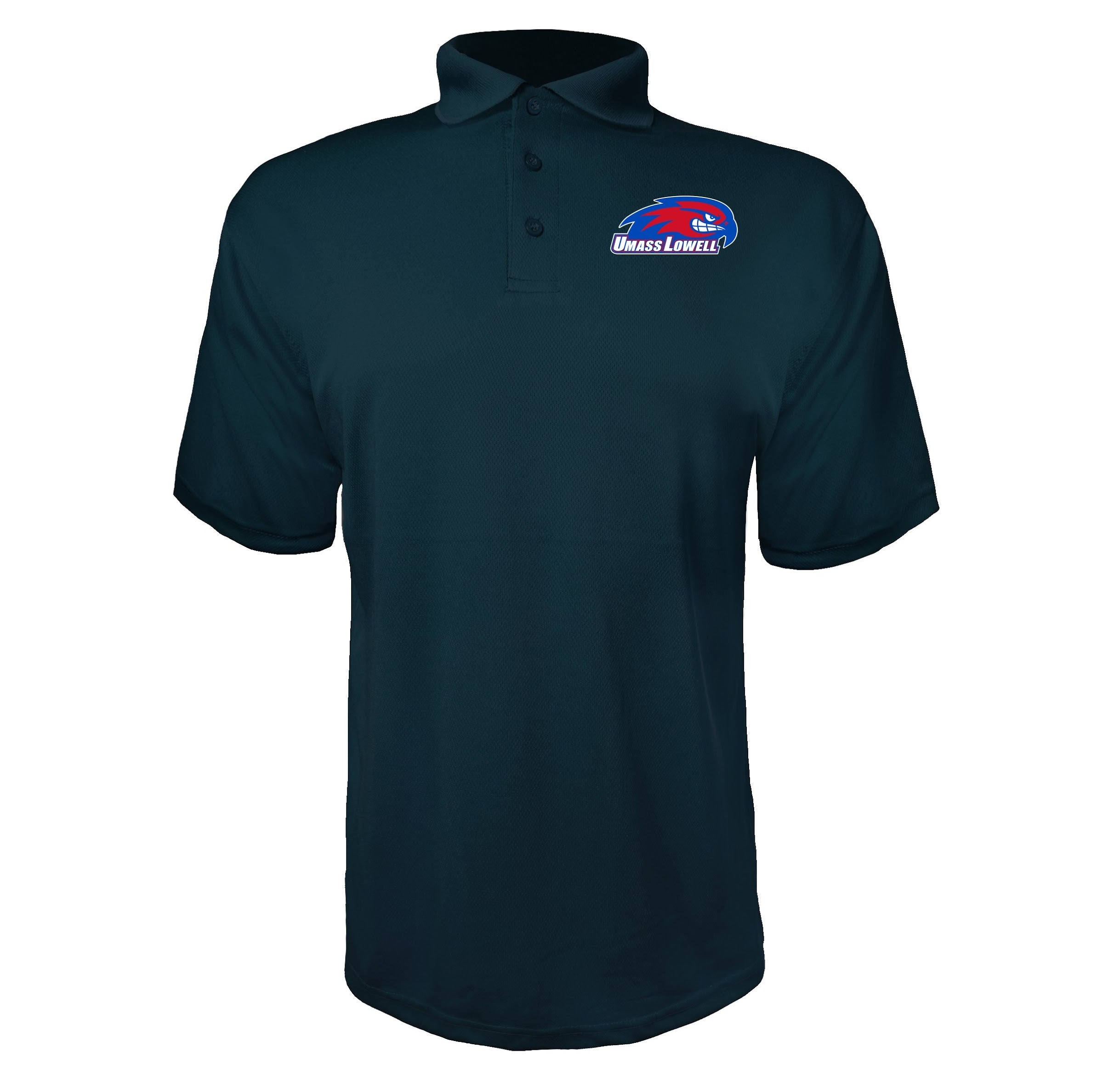 UMass Lowell River Hawks Navy polyester polo