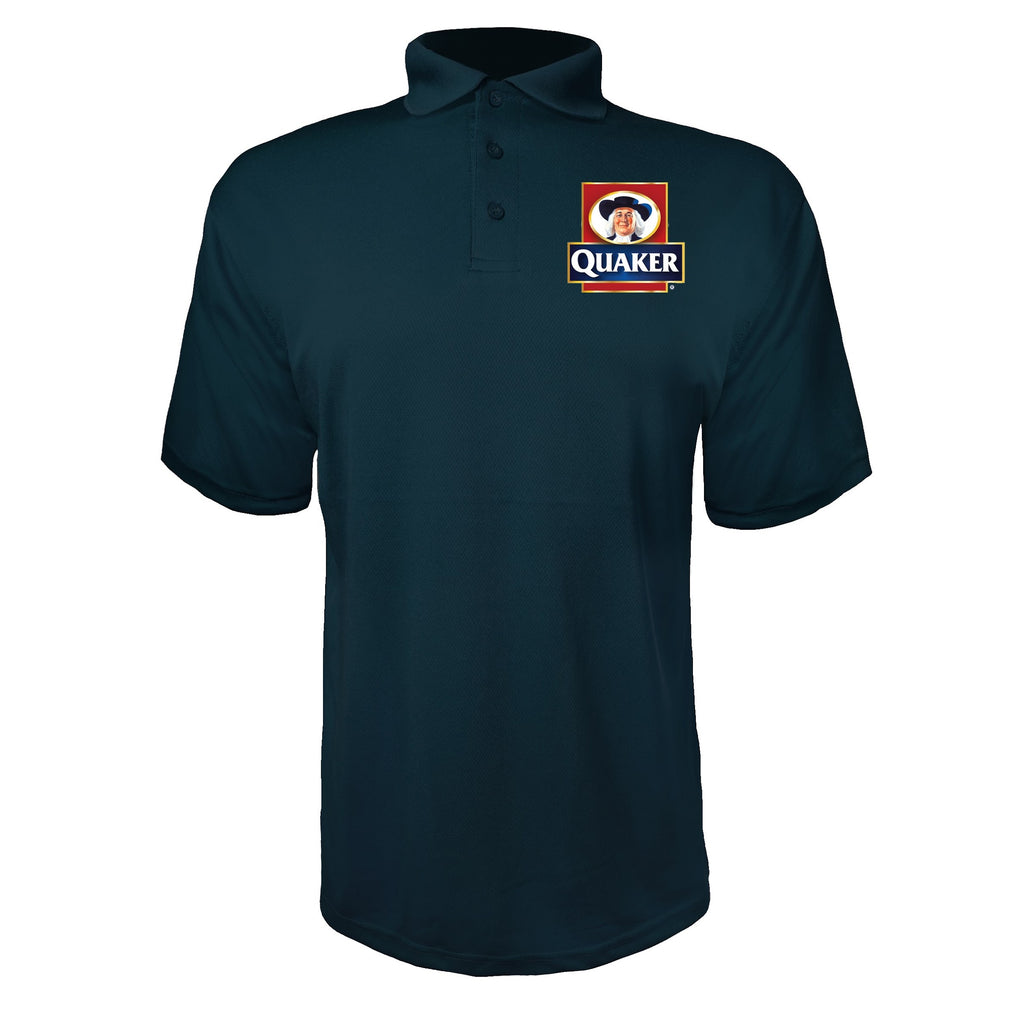 Quaker men's polyester polo in Navy