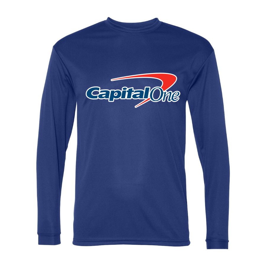 Men's Capital One Polyester Long Sleeve T-Shirt - Royal Blue