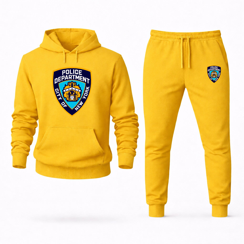 NYPD Hoodie and Joggers Set - Yellow