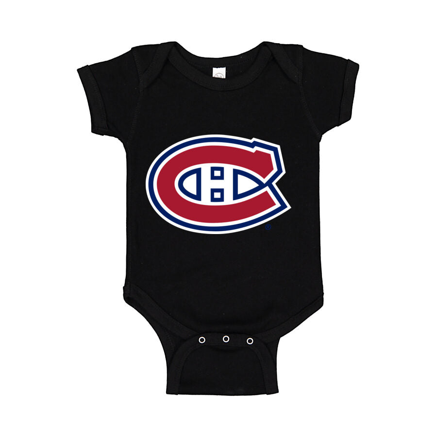 Montreal Canadiens Baby Romper Onesie - Black