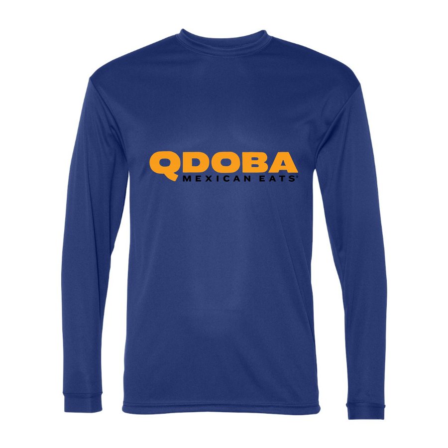 Men's Qdoba Polyester Long Sleeve T-Shirt - Royal Blue