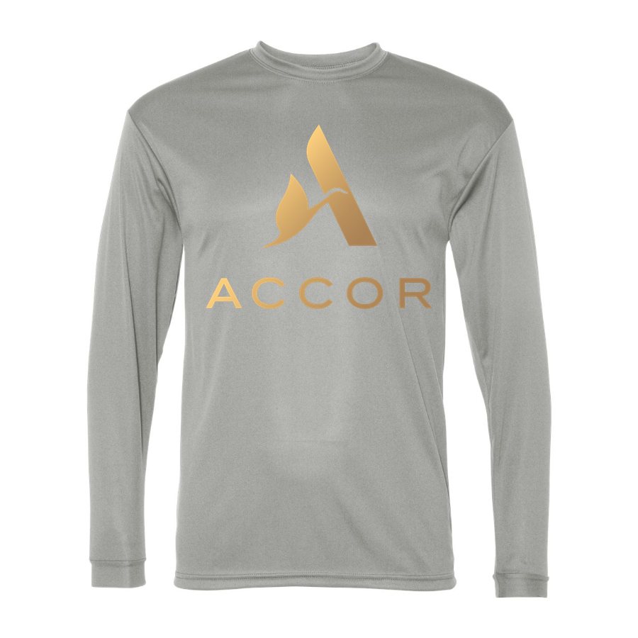 Men's Accor Polyester Long Sleeve T-Shirt - Silver