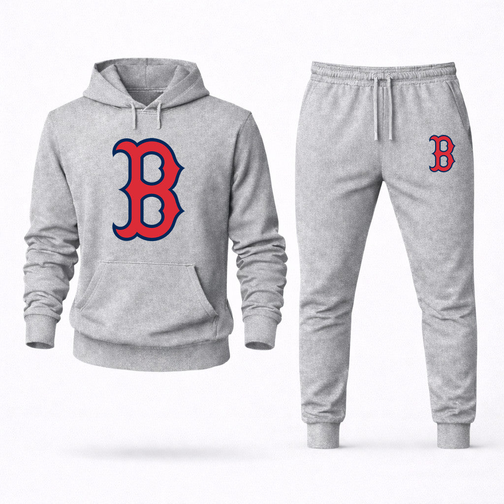 Boston Red Sox Hoodie and Joggers Set - Grey