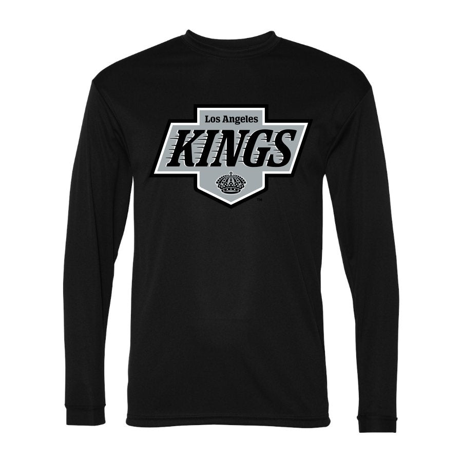 Men's Los Angeles Kings Polyester Long Sleeve T-Shirt - Black