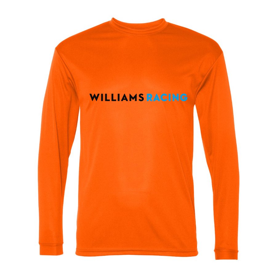 Men's Williams Racing Polyester Long Sleeve T-Shirt - Safety Orange