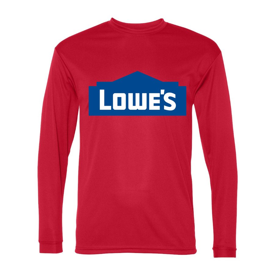 Men's Lowes Polyester Long Sleeve T-Shirt - Red