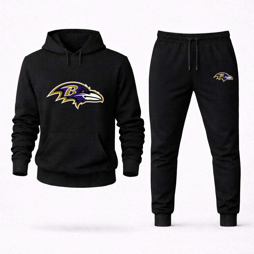 Baltimore Ravens Hoodie and Joggers Set - Black