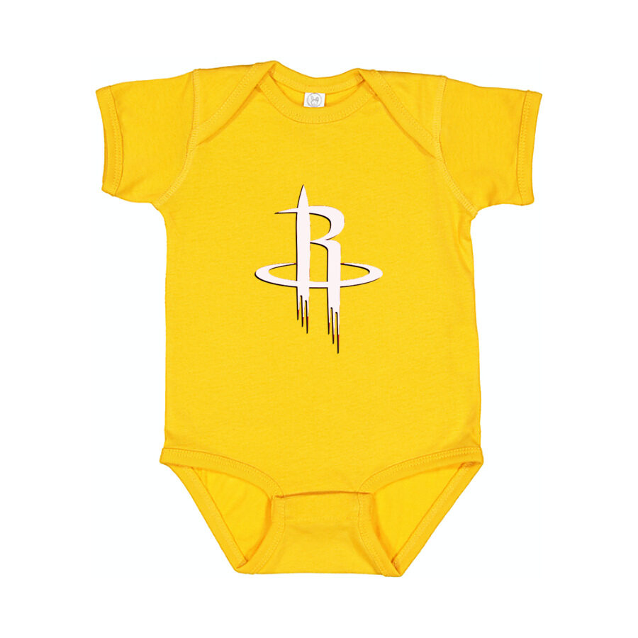 Houston Rockets Alternate Logo Baby Romper Onesie - Yellow