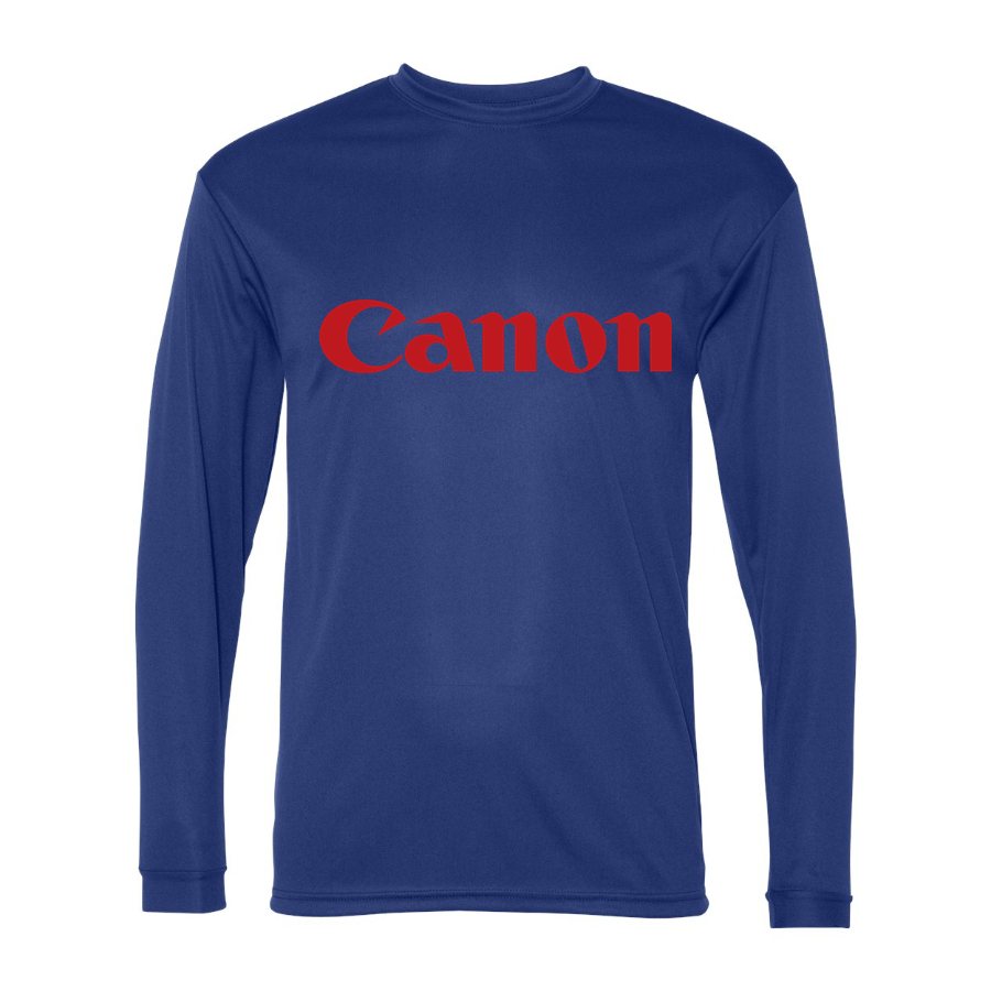 Men's Canon Polyester Long Sleeve T-Shirt - Royal Blue