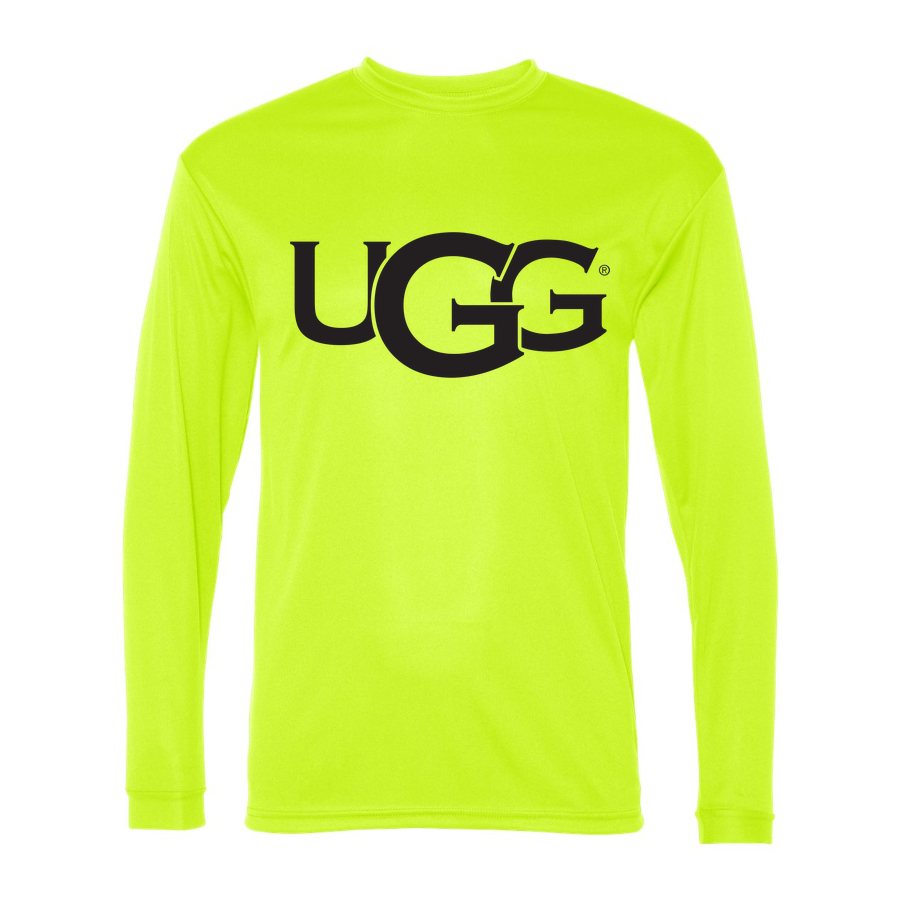 Men's UGG Polyester Long Sleeve T-Shirt - Safety Yellow