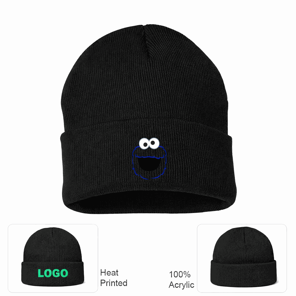 Cookie Monster Beanie Hat - Black