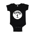 Dr. Seuss Thing 1 Baby Romper Onesie - Black