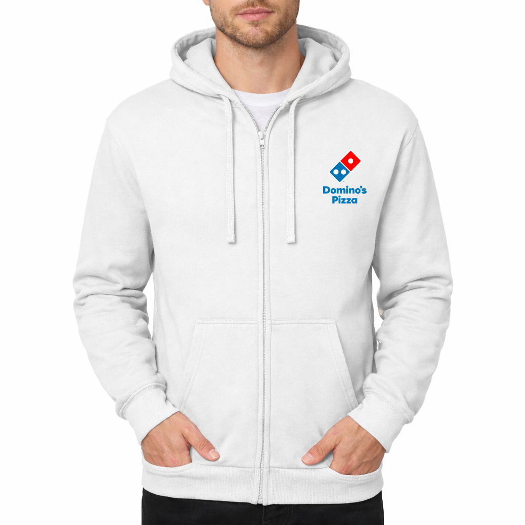 Domino's Pizza Zipper Hoodie - White