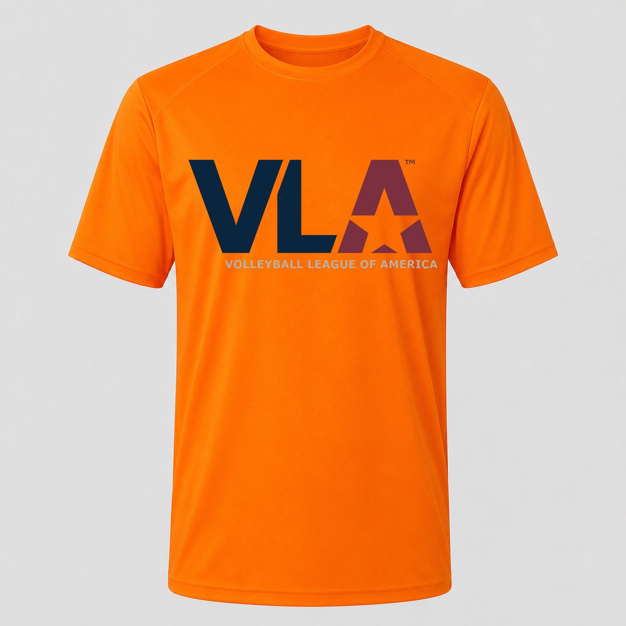 Men's American Volleyball League Performance T-Shirt - Orange