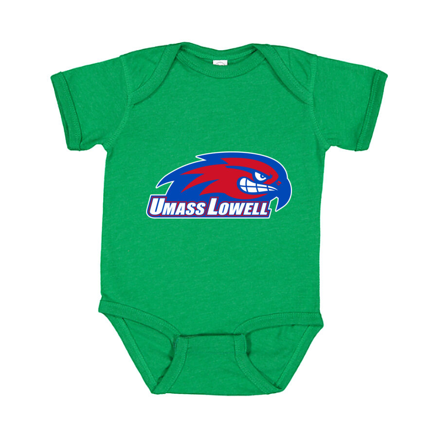 UMass Lowell River Hawks Baby Romper Onesie - Green