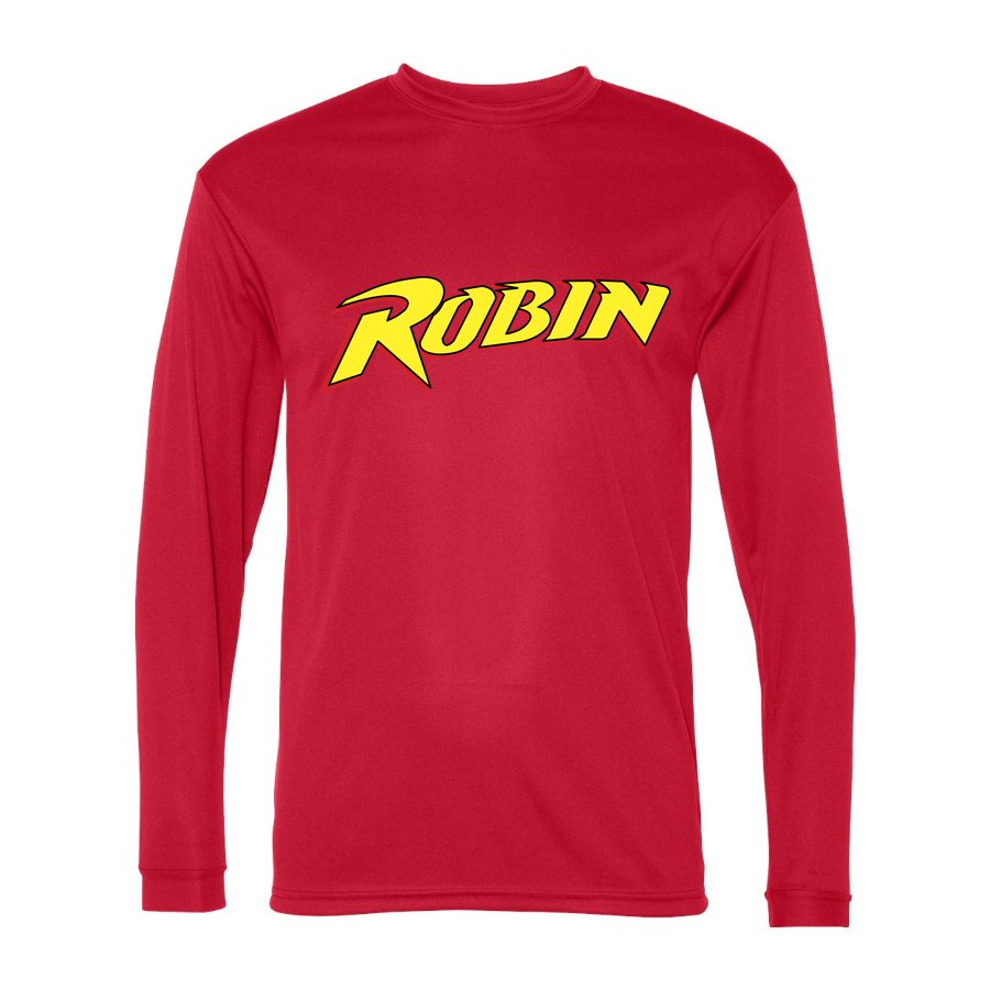 Men's Robin Polyester Long Sleeve T-Shirt - Red