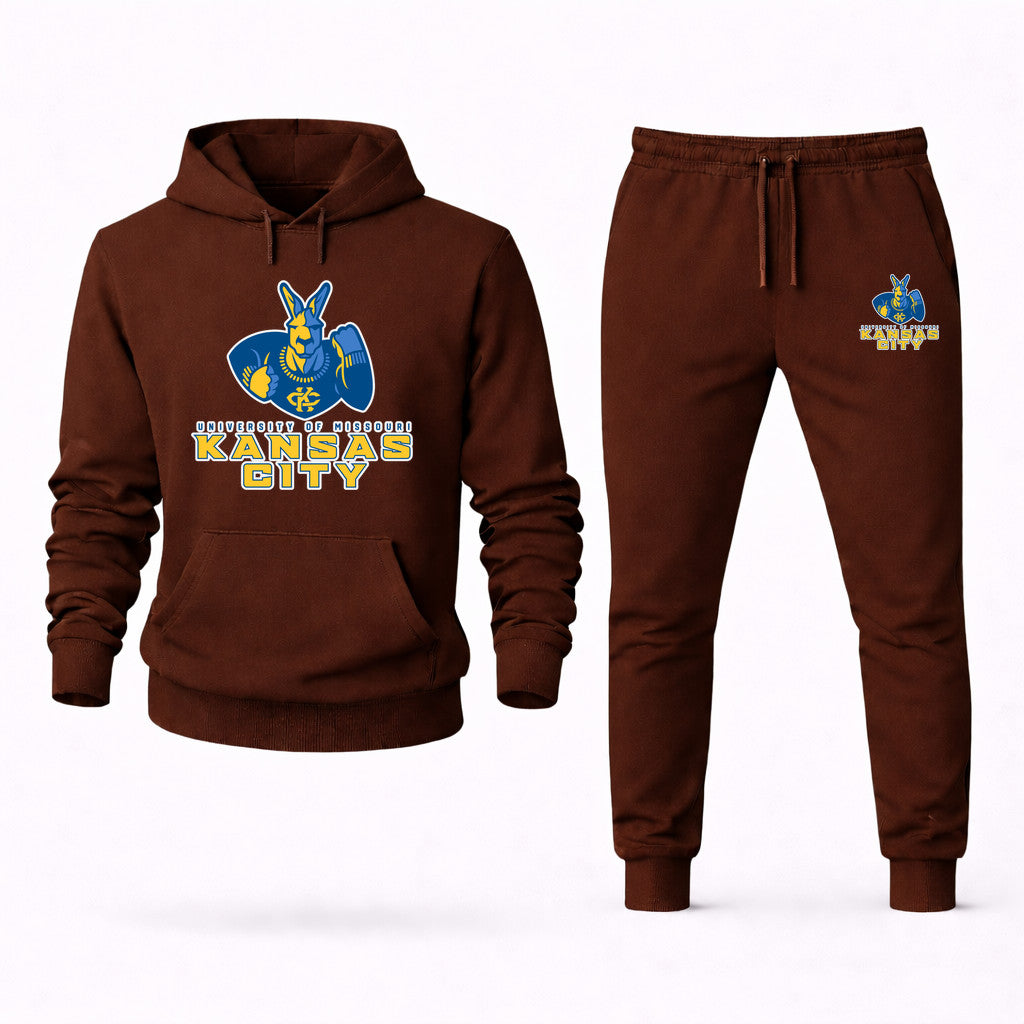 UMKC Kangaroos Hoodie and Joggers Set - Brown