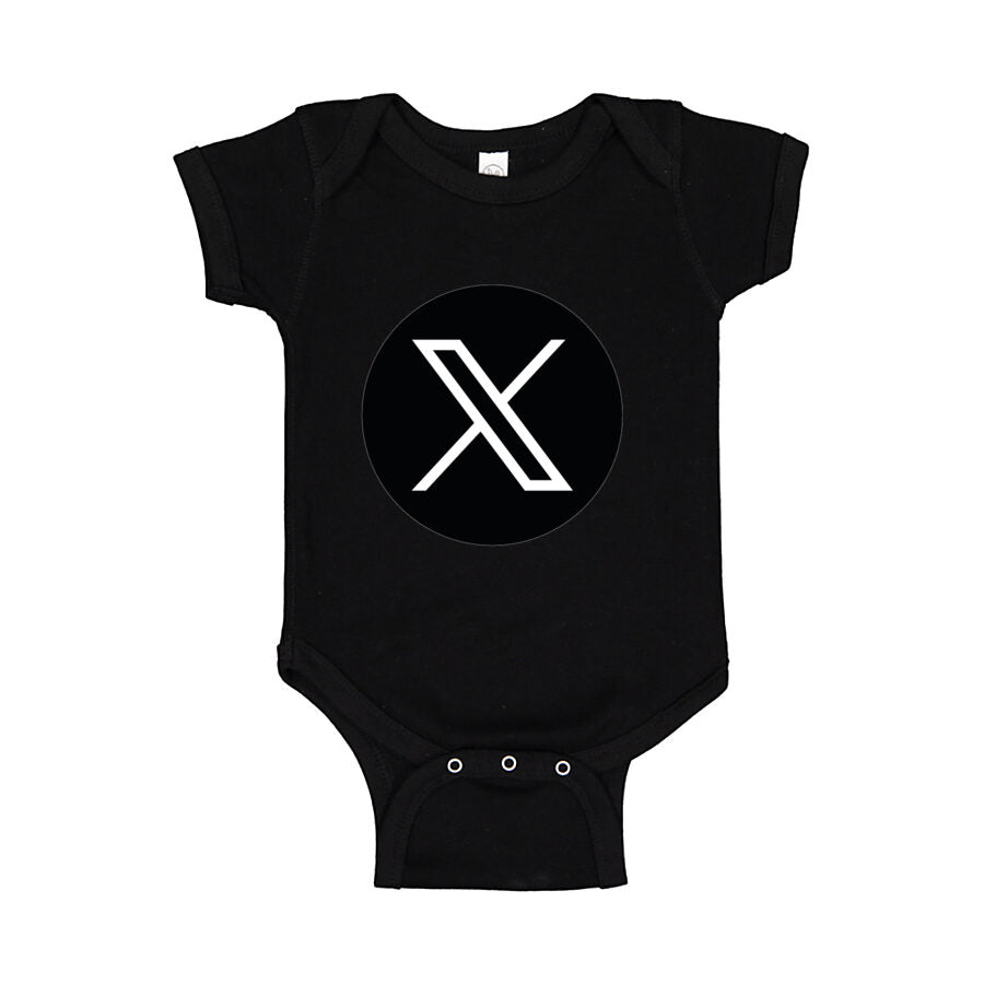 X Twitter Baby Romper Onesie - Black