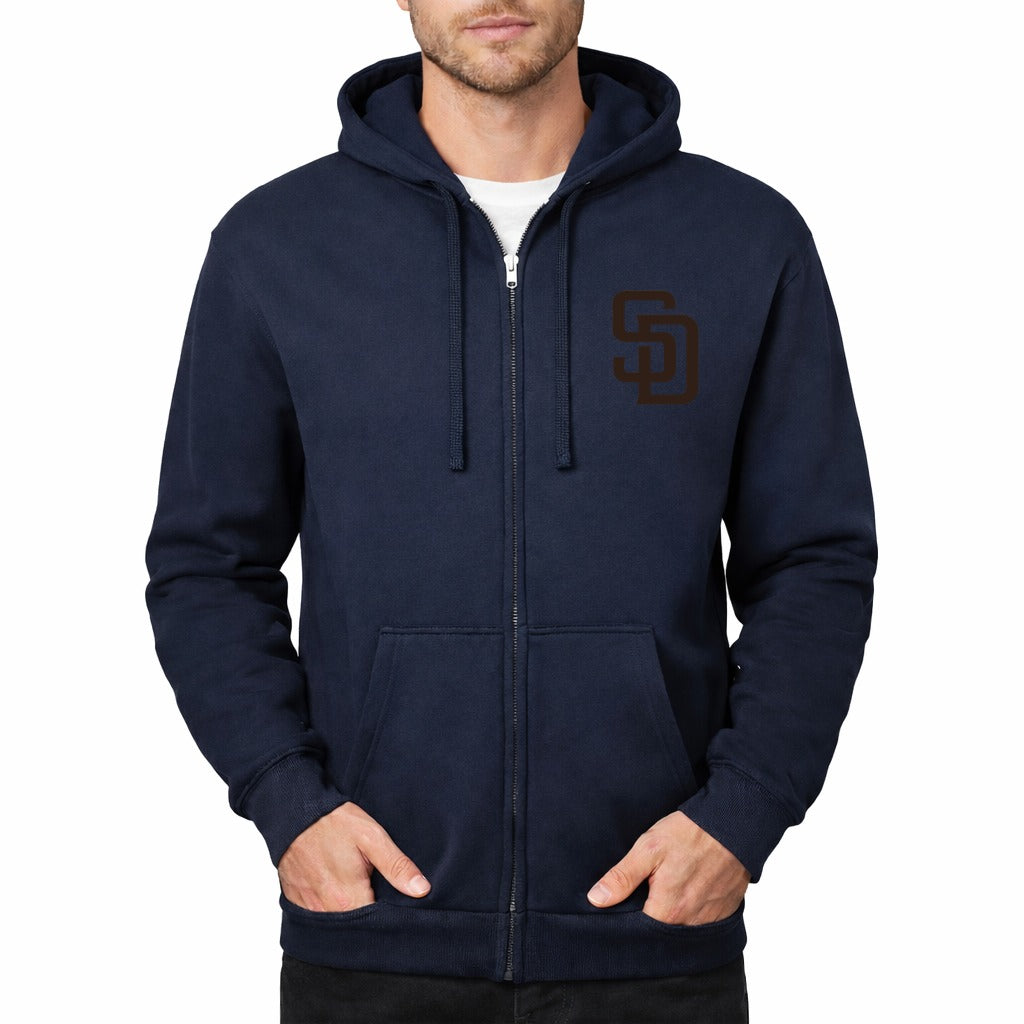 Men's San Diego Padres Zipper Hoodie - Navy