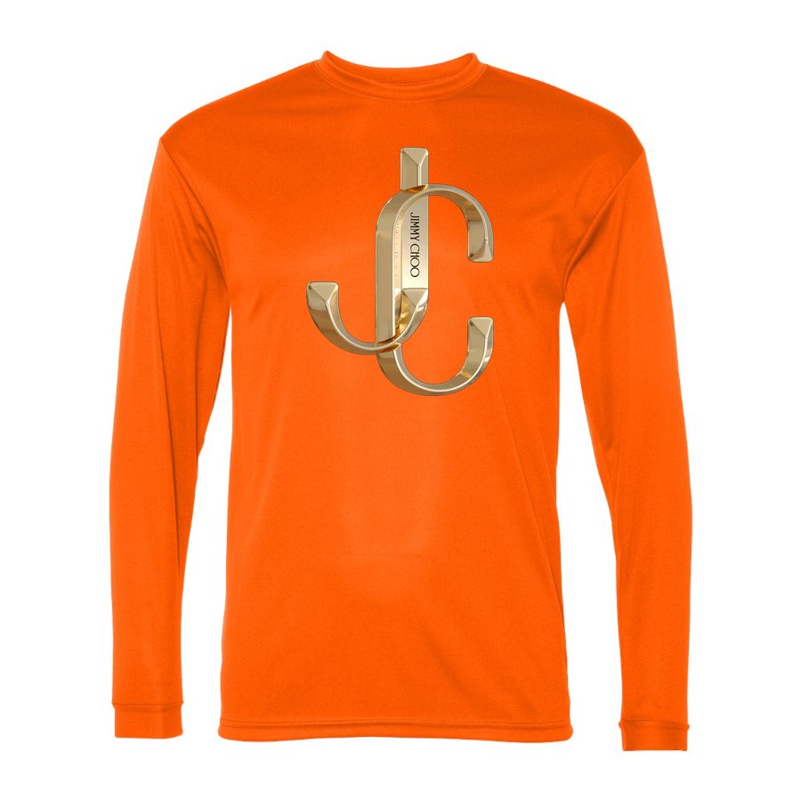 Men's Jimmy Choo Polyester Long Sleeve T-Shirt - Safety Orange