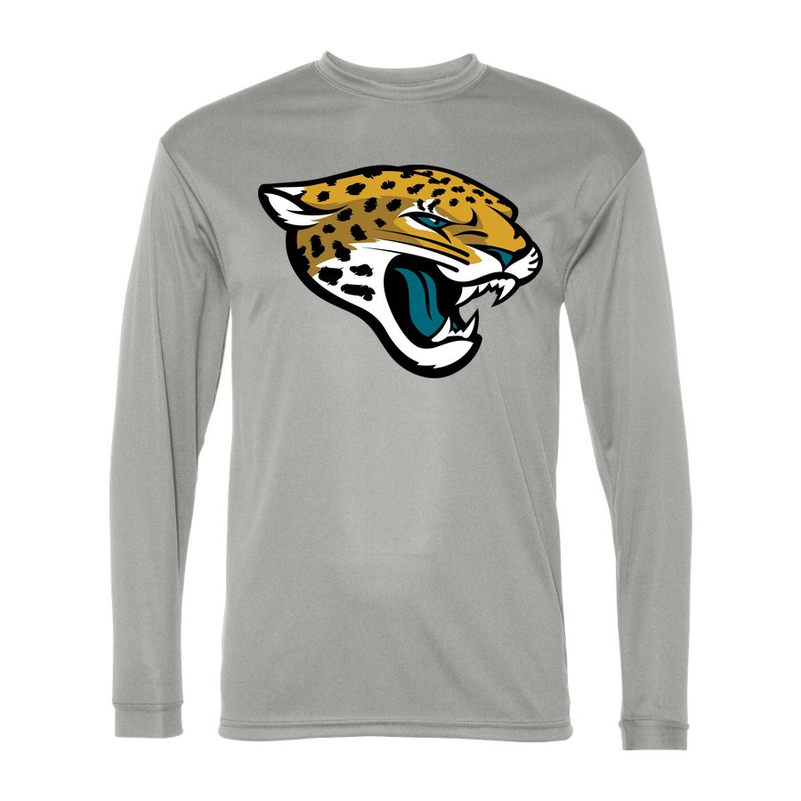 Men's Jacksonville Jaguars Polyester Long Sleeve T-Shirt - Silver
