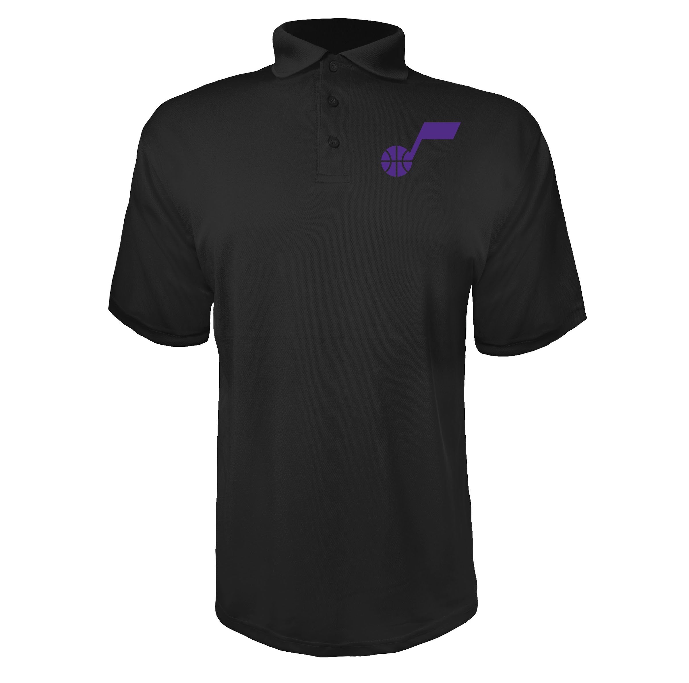 Utah Jazz Black polyester polo