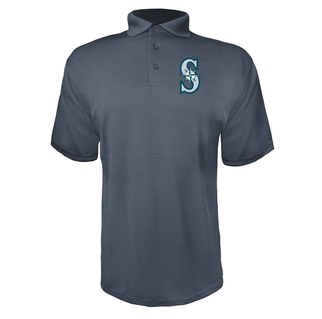 Seattle Mariners Charcoal polyester polo