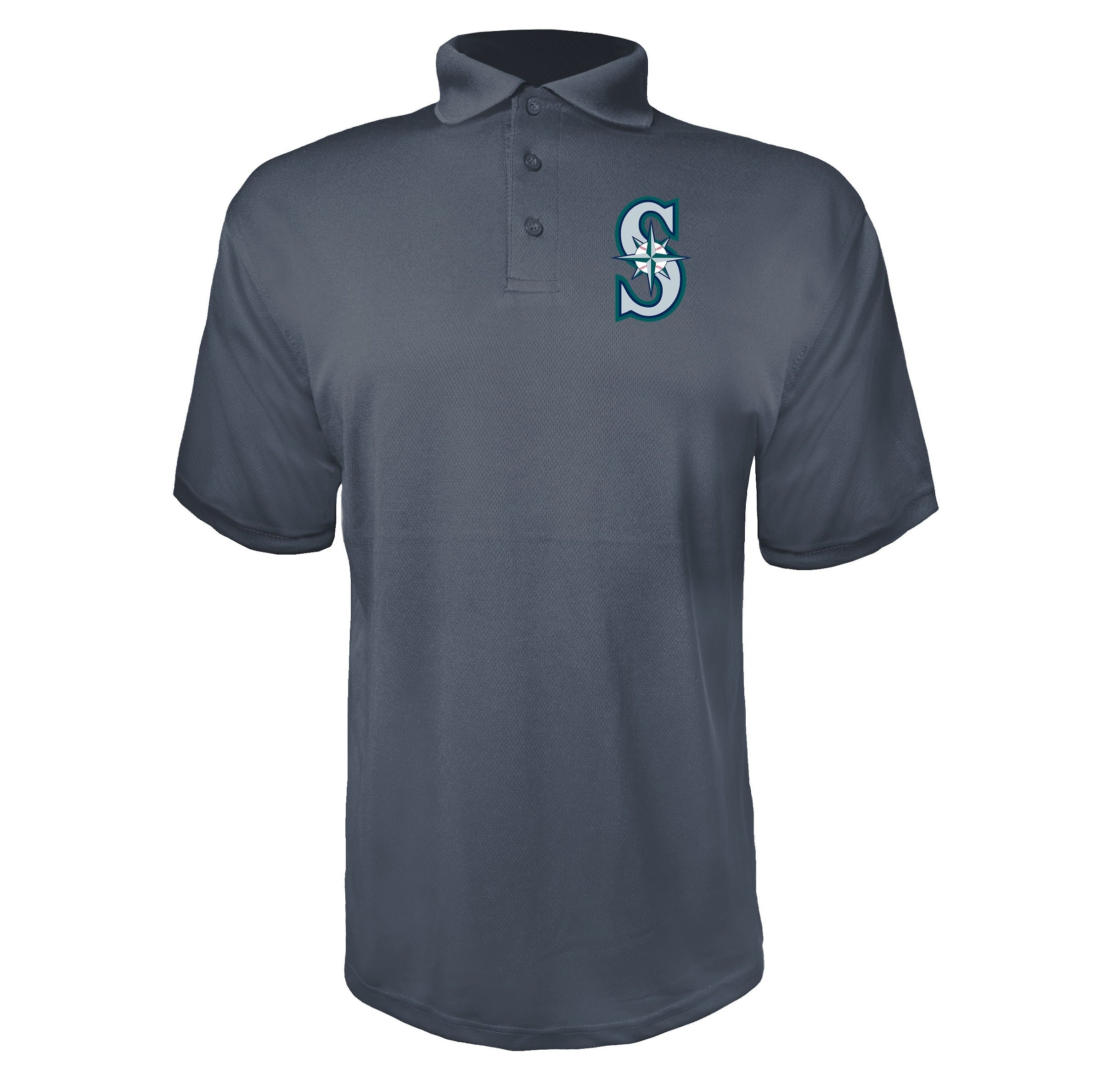 Seattle Mariners Charcoal polyester polo