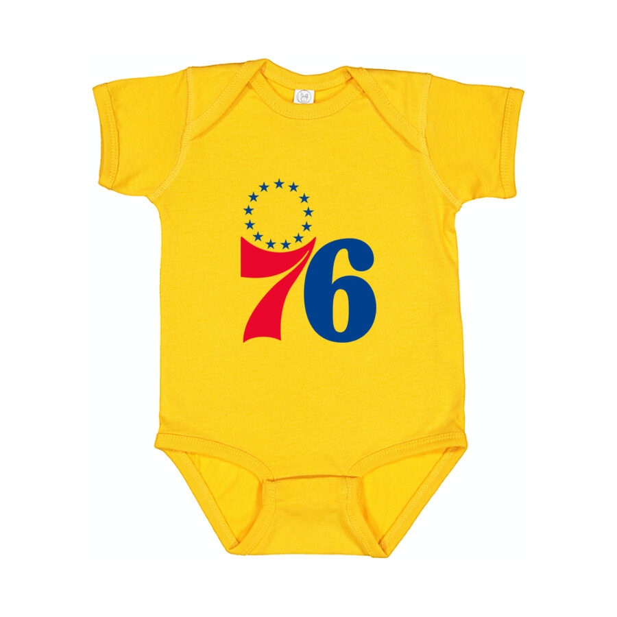 Philadelphia 76ers Baby Romper Onesie - Yellow