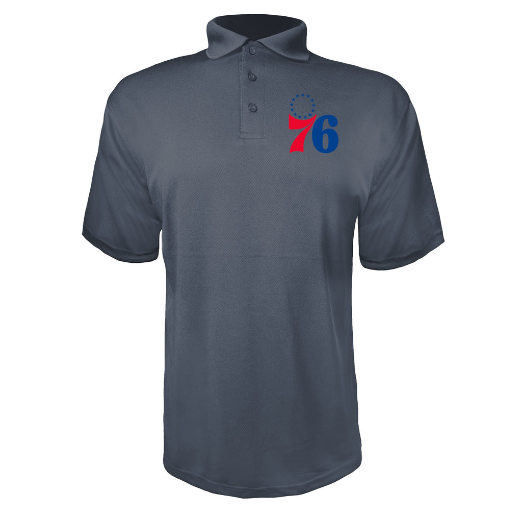Philadelphia 76ers Charcoal polyester polo