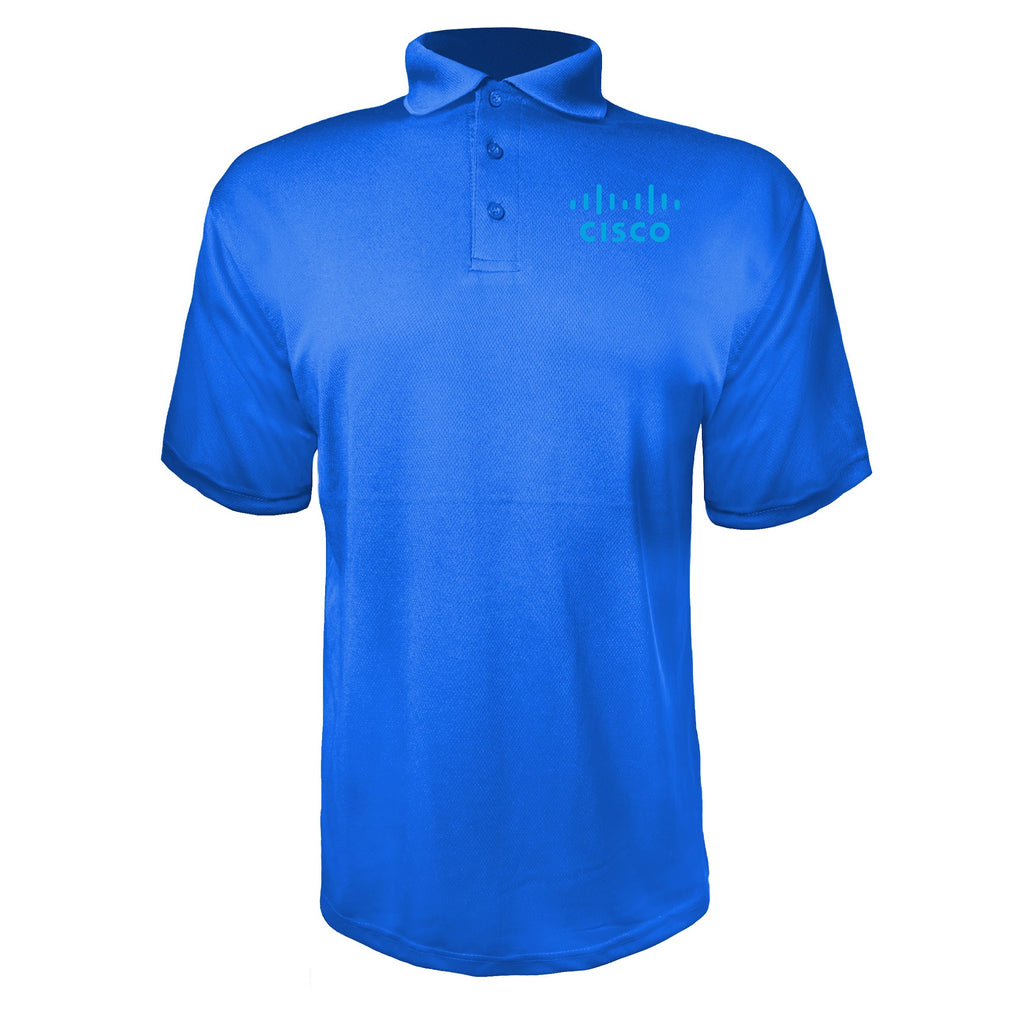 Cisco men's polyester polo in Blue