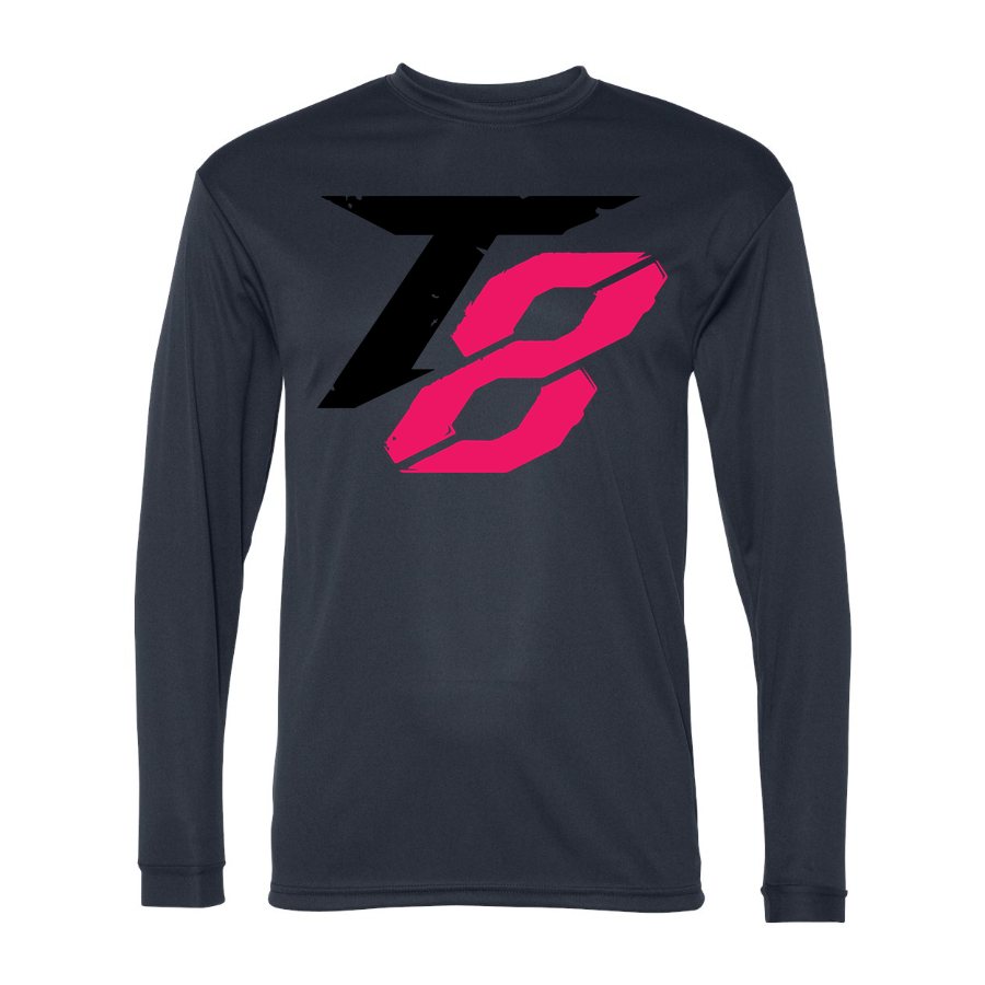 Men's Tekken 8 Black Polyester Long Sleeve T-Shirt - Navy