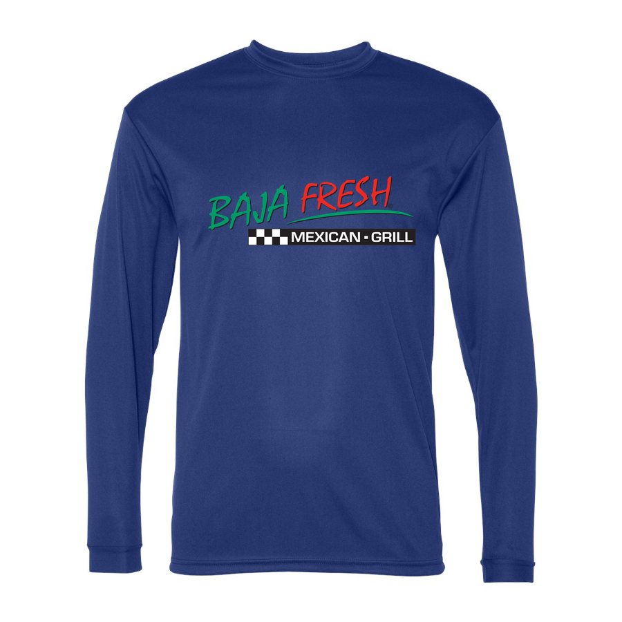 Men's Baja Fresh Polyester Long Sleeve T-Shirt - Royal Blue