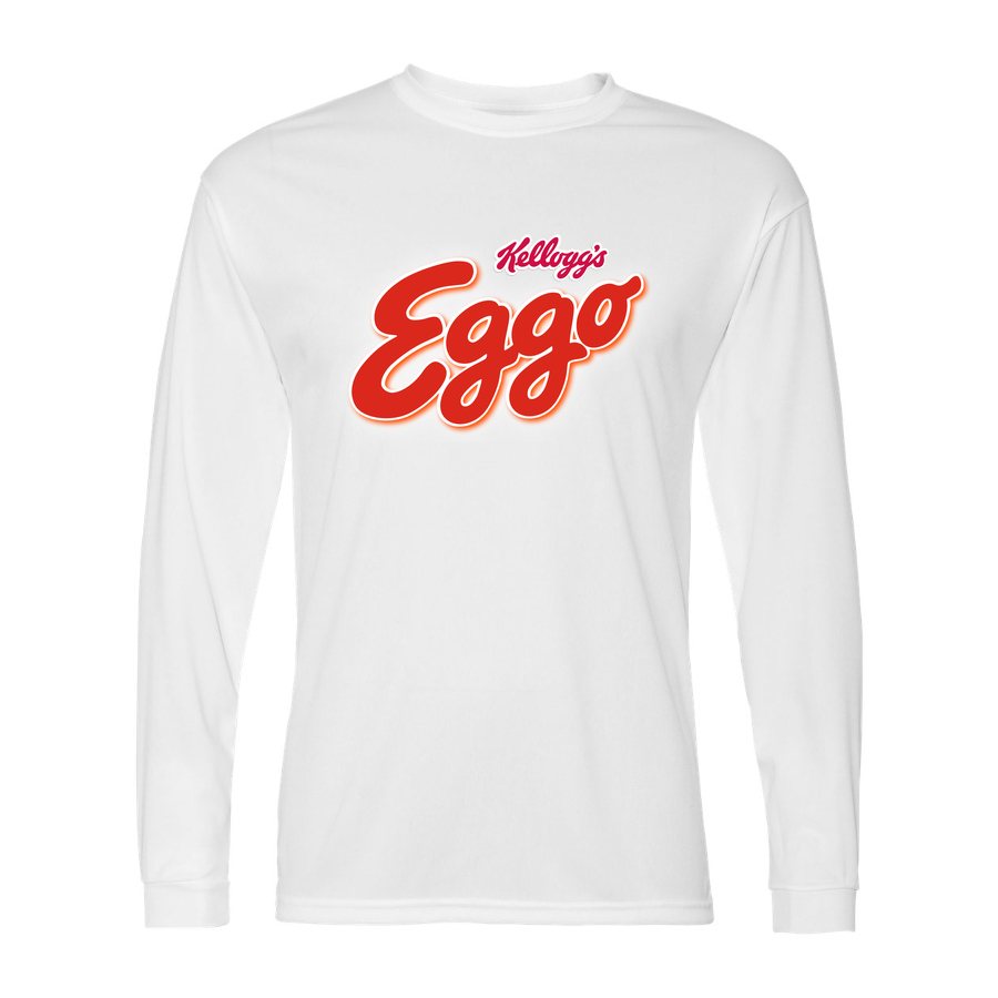 Men's Eggo Kelloggs food Polyester Long Sleeve T-Shirt - White