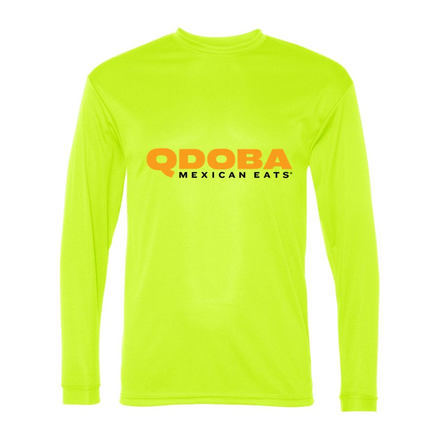 Men's Qdoba Polyester Long Sleeve T-Shirt - Safety Yellow