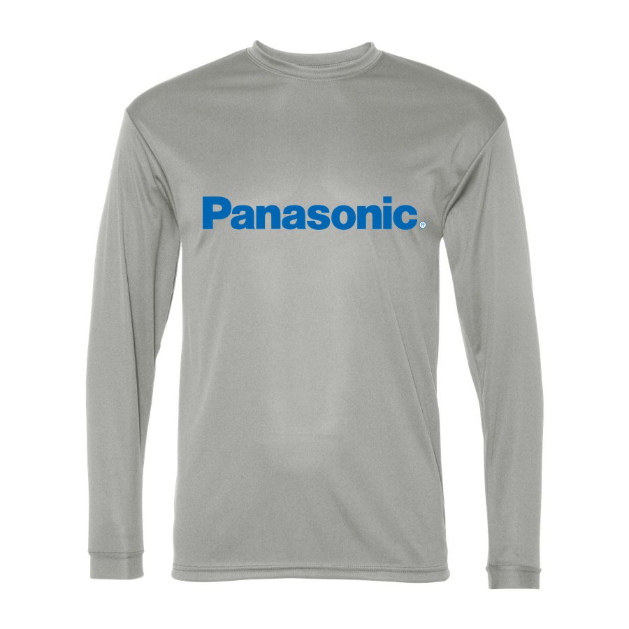 Men's Panasonic Polyester Long Sleeve T-Shirt - Silver