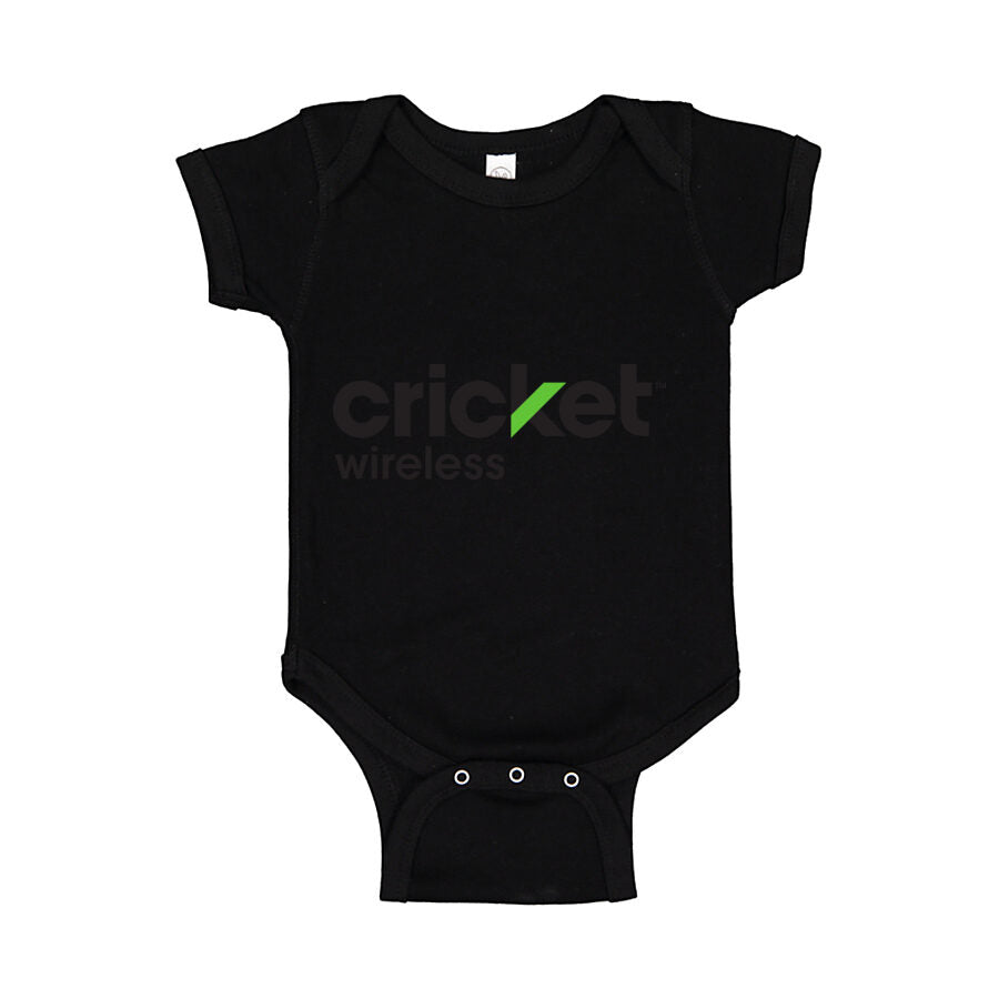 Cricket Wireless Baby Romper Onesie - Black