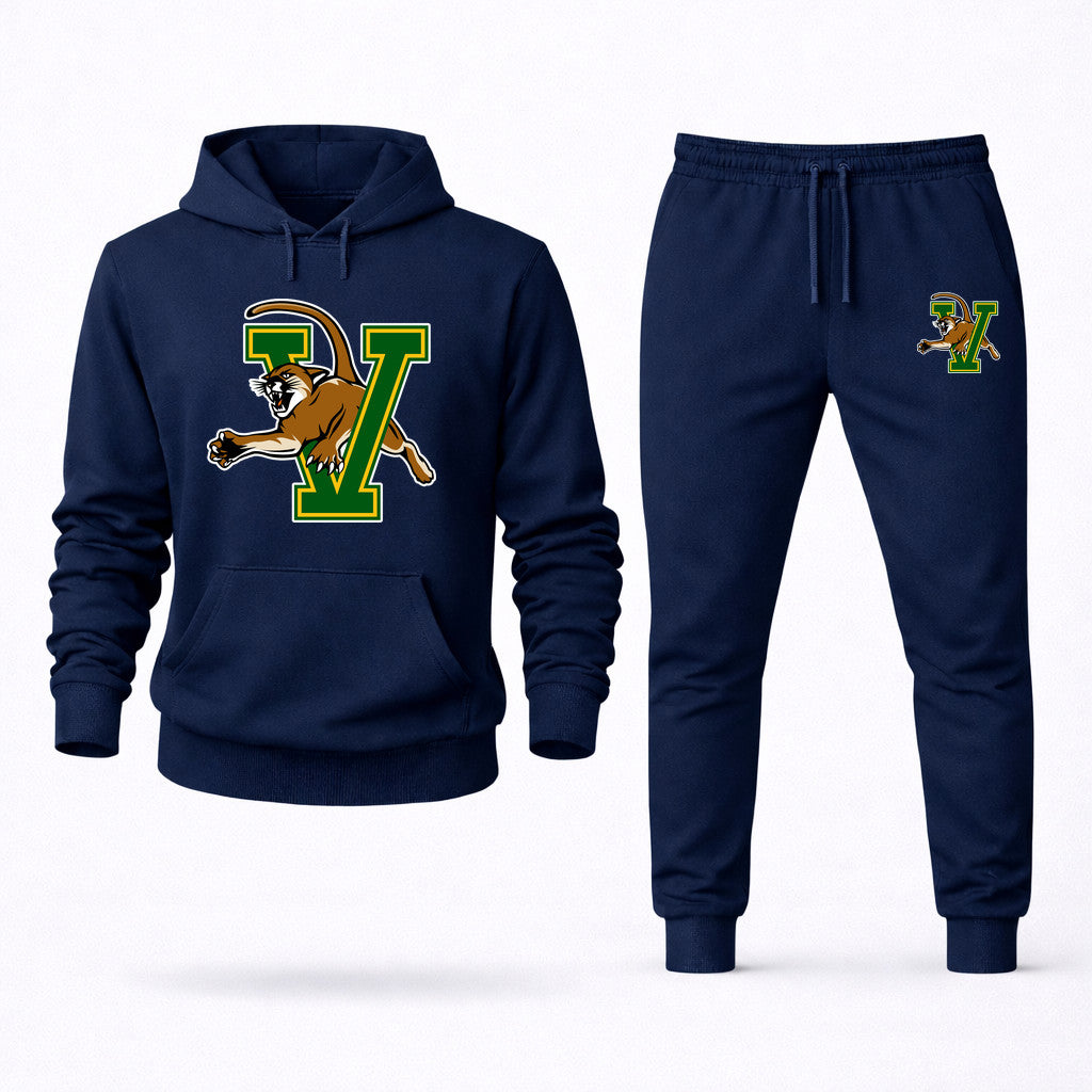 Vermont Catamounts Hoodie and Joggers Set - Navy