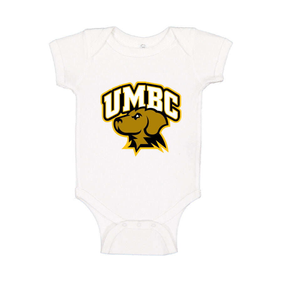 UMBC Retrievers Baby Romper Onesie - White