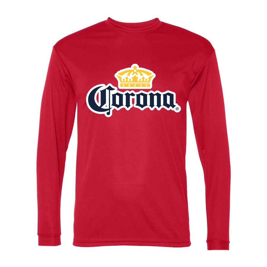 Men's Corona Polyester Long Sleeve T-Shirt - Red
