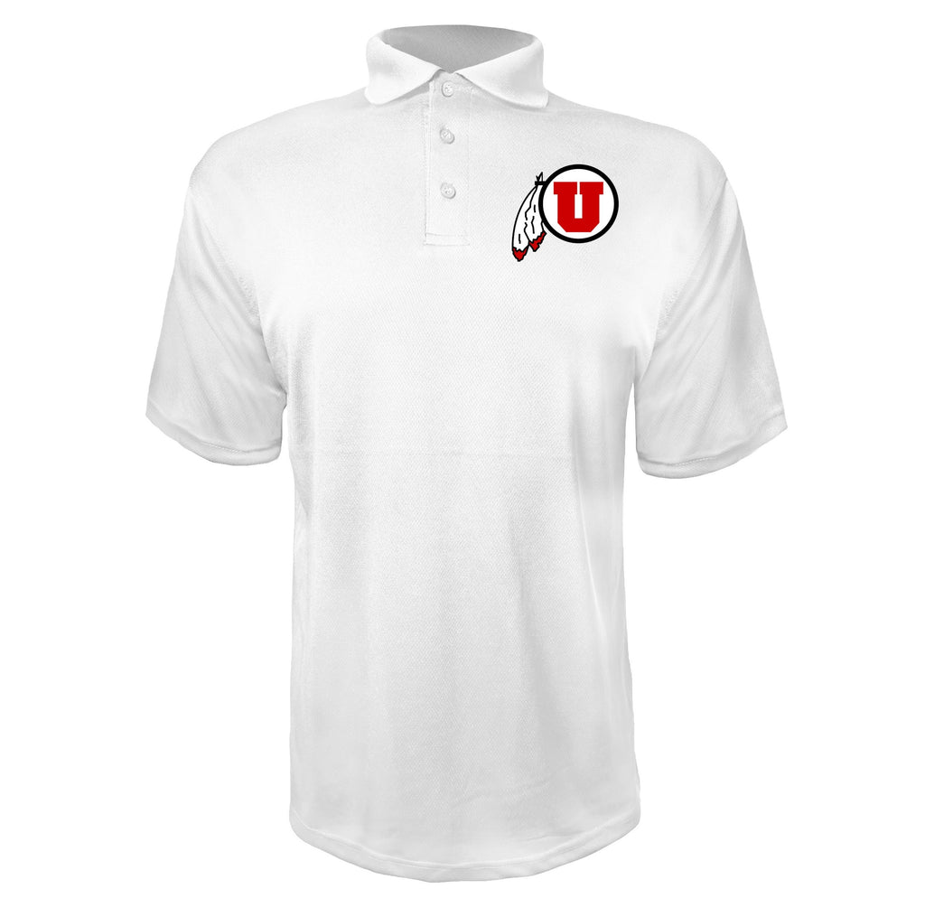 Utah Utes White polyester polo