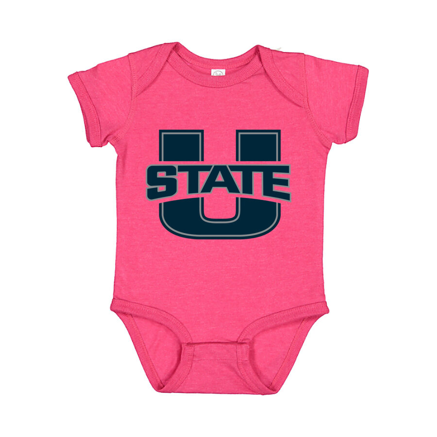 Utah State Aggies Baby Romper Onesie - Pink