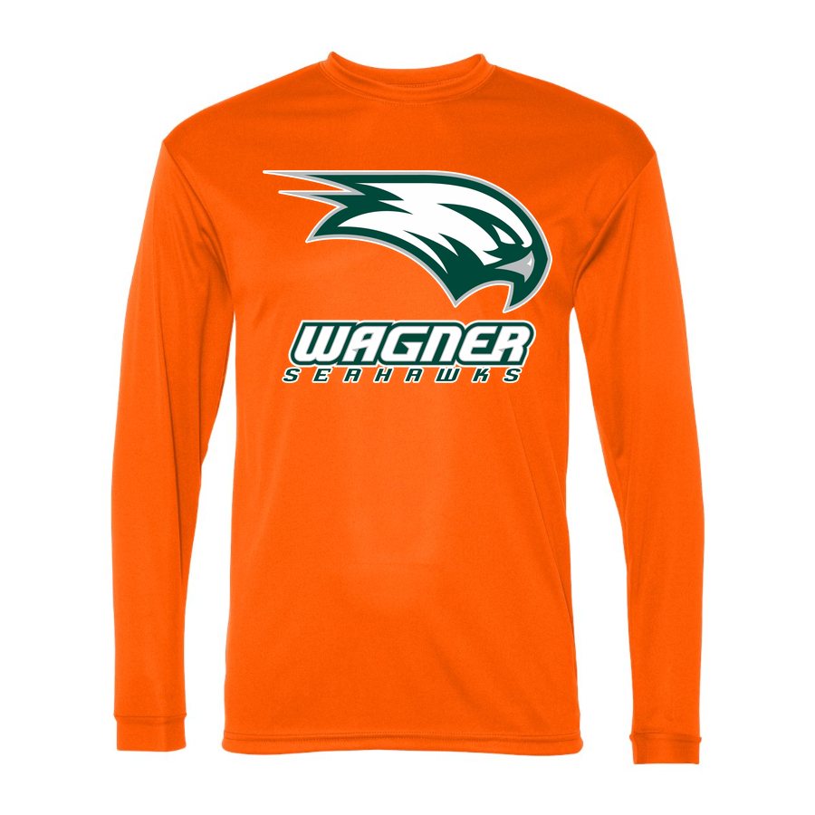 Men's Wagner Seahawks Polyester Long Sleeve T-Shirt - Safety Orange