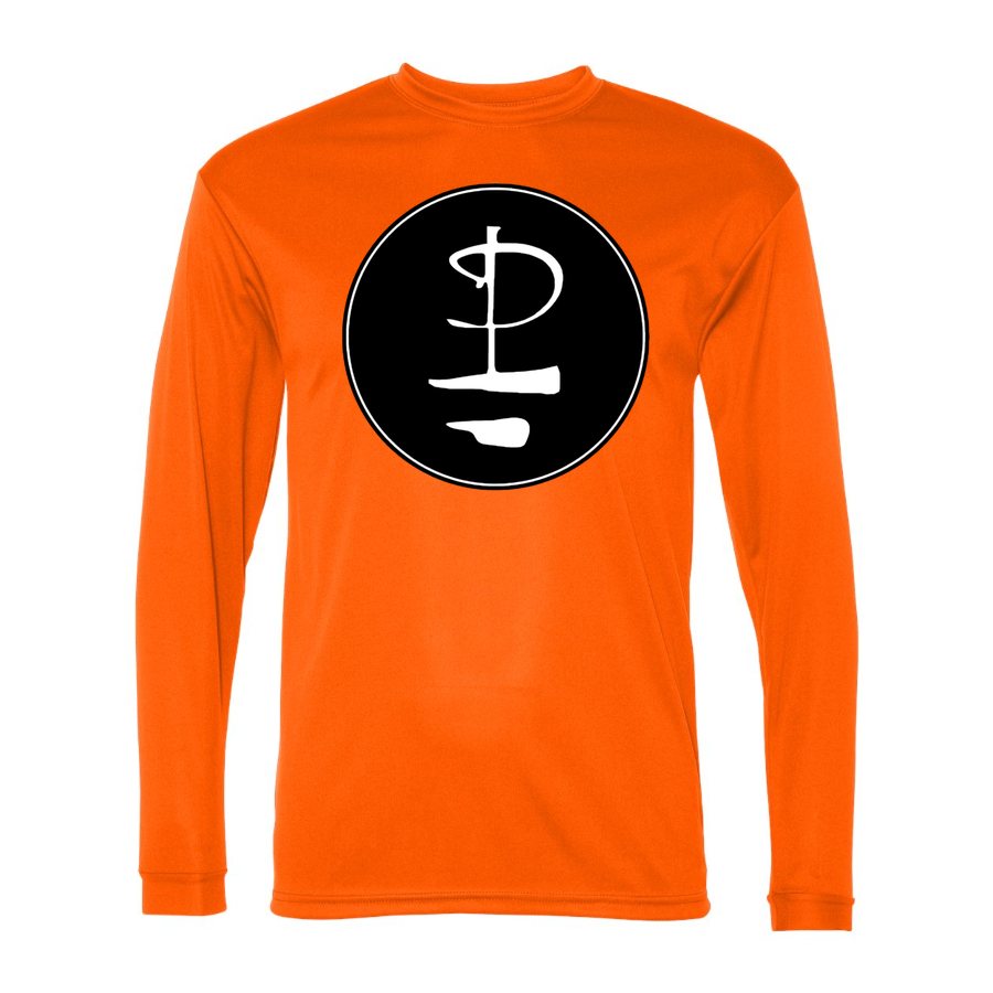 Men's Pink Floyd Polyester Long Sleeve T-Shirt - Safety Orange