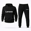 Lenovo White Hoodie and Joggers Set - Black