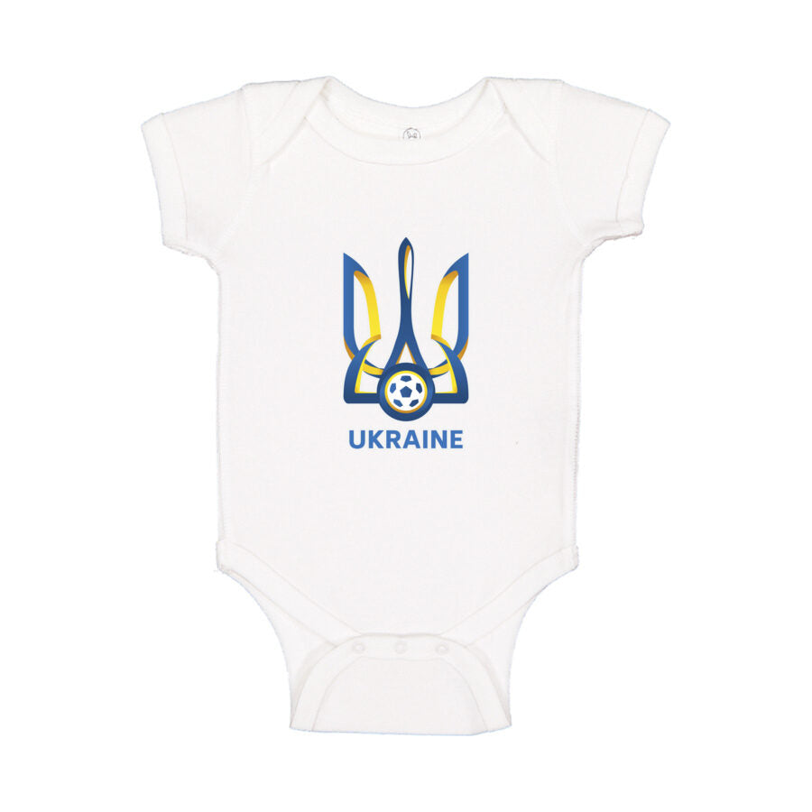 Ukraine National Football Team Baby Romper Onesie - White