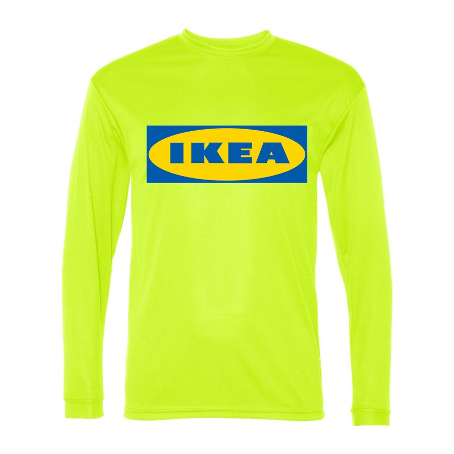 Men's IKEA Polyester Long Sleeve T-Shirt - Safety Yellow