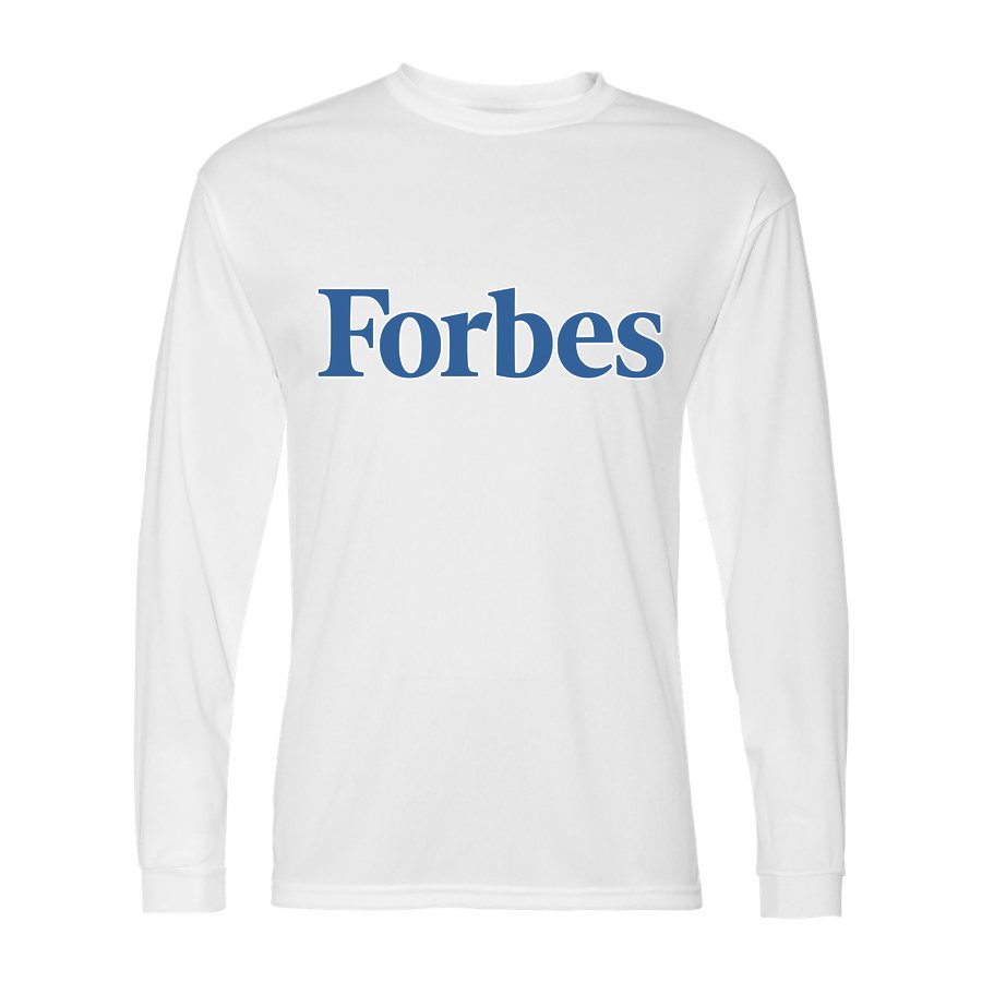 Men's Forbes Polyester Long Sleeve T-Shirt - White